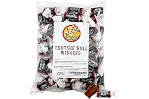 FUSION SWEETS AND SNACKS Tootsie Roll Midgees - Individually Wrapped - 1 Pound Bag of Chewy Chocolate Candy Delight - Gluten Free Candies
