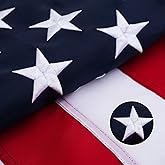 American Flags for Outside 2x3 Ft, Heavy Duty Outdoor US Flag with Waterproof Embroidered Stars, Sewn Stripes & Brass Grommets for High Wind, UV Fade Resistant