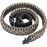 VVAAGG Two-Point Paracord Sling, Rifle Sling with Swivels, Shotgun Sling | Non-Slip Paracord Gun Sling Quick Adjustable Length Shotgun Strap for Hunting and Outdoor Sport