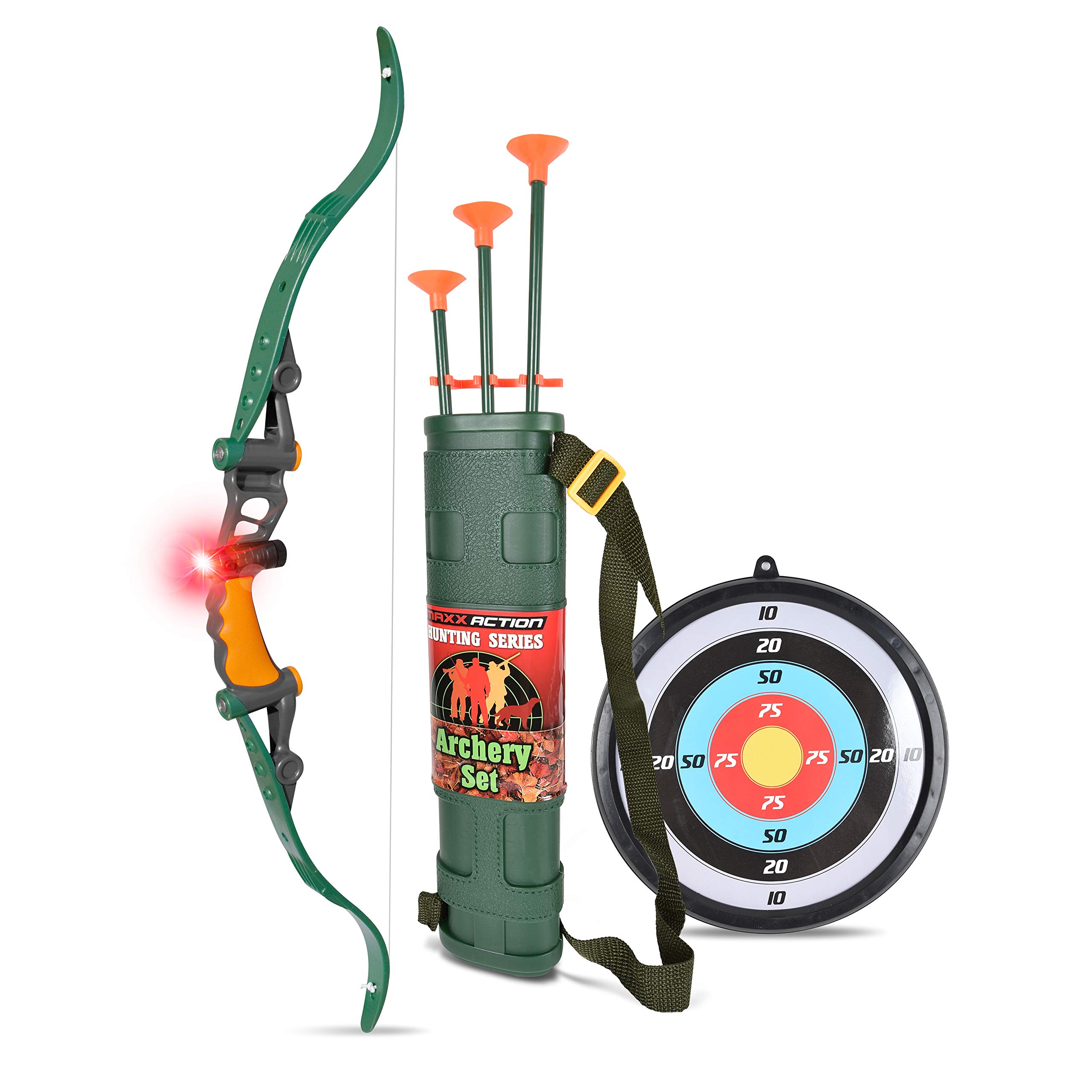 Bow and Arrow Set Archery Toy Set for Kids Hunting Role Play Toy Includes 3 Suction Cup