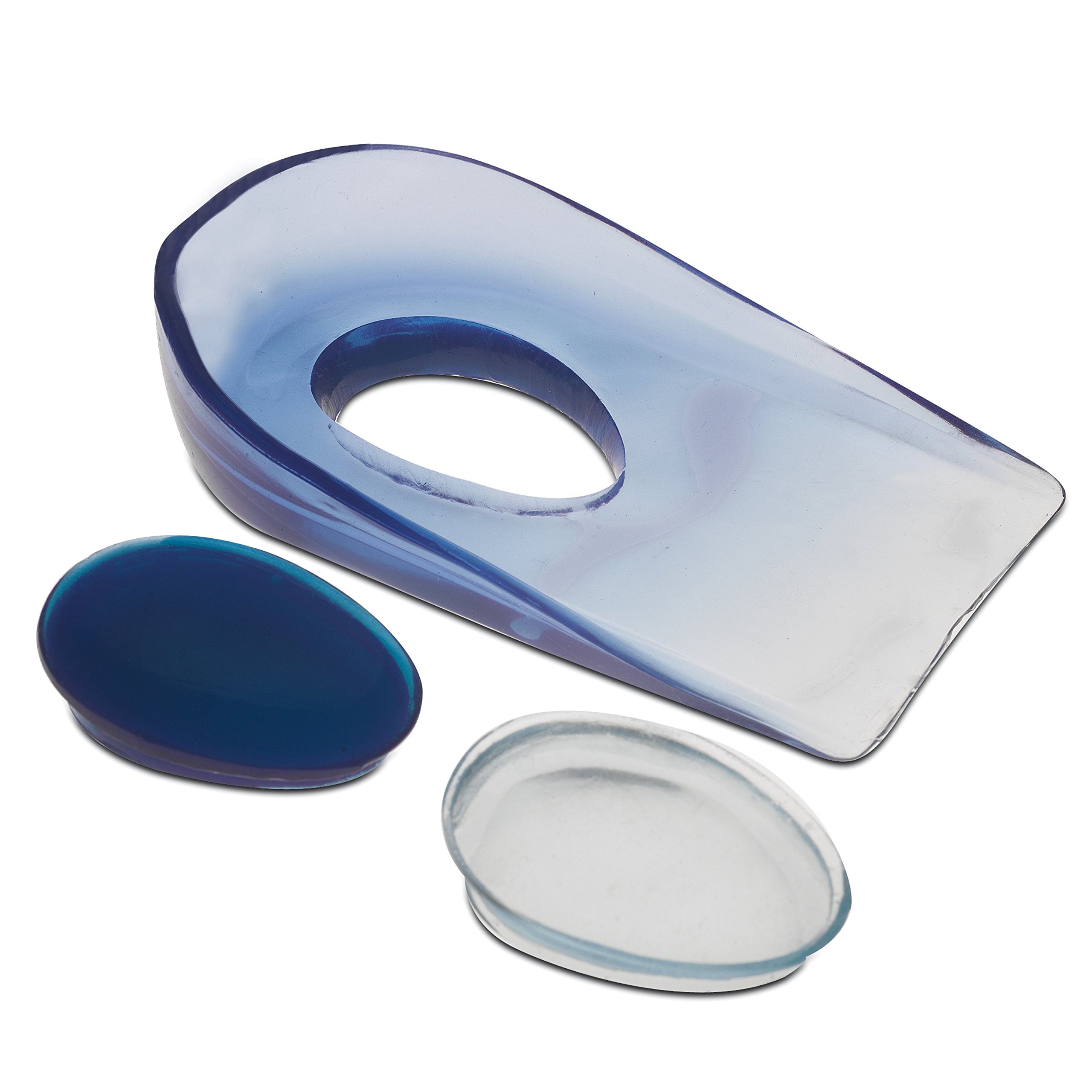 Antishock Gel Heel Pad with Removable Graduated Density Pads - 1 Pair - Size for Shoes 35-40