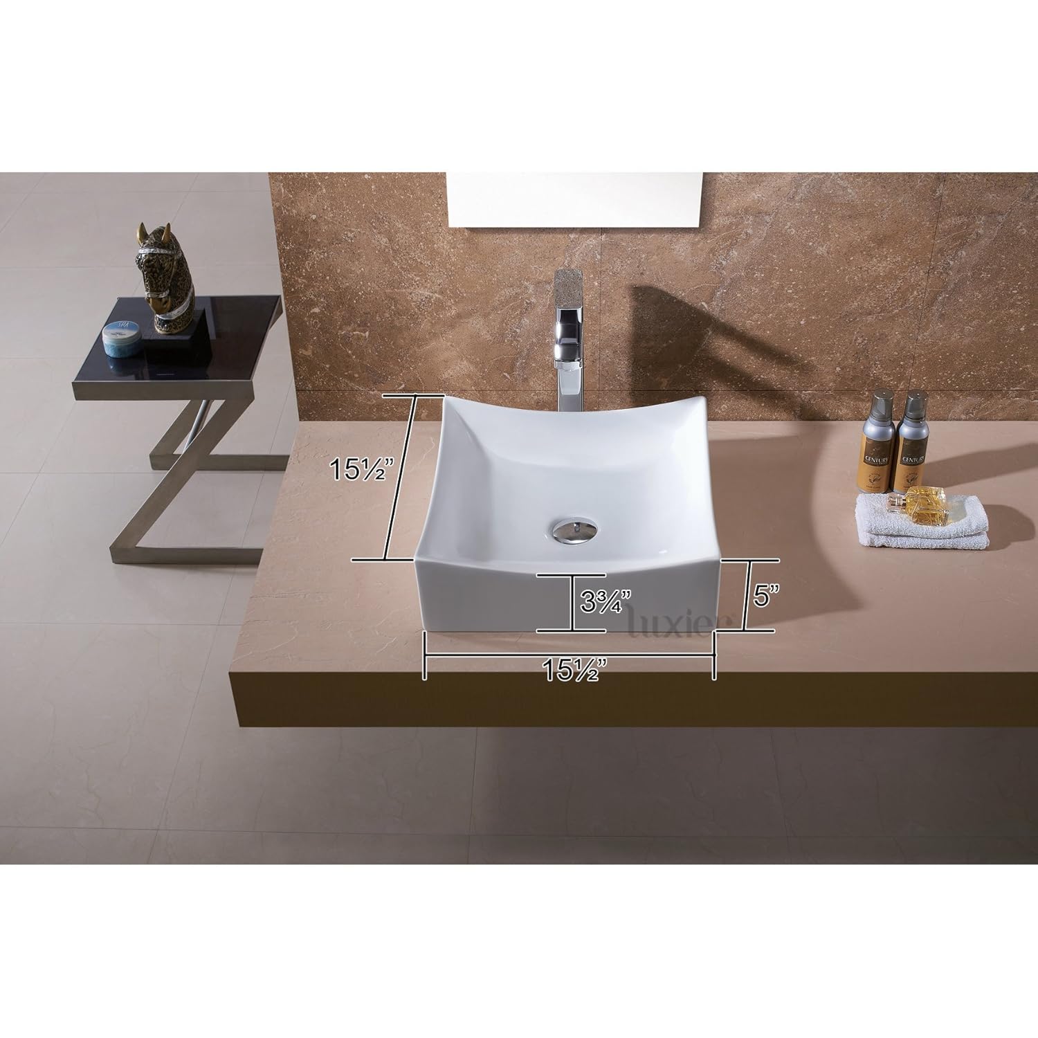 Luxier CS 016 Bathroom Porcelain Ceramic Vessel Vanity Sink Art