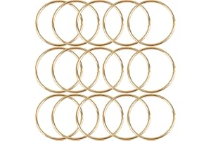 15Pcs Macrame Hoops Ring, BetterJonny 8 Inch Metal Craft Rings Hoops Gold Dream Catcher Rings Wreath Hoop Rings for Home Decorations DIY Crafts and Wall Hanging Crafts