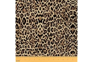 Erosebridal Leopard Print Fabric by The Yard Black Brown Cheetah Upholstery Fabric Wild Jungle Animal Abstract Skin Spots Dec