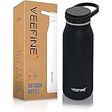 VEEFINE Water Bottle Vacuum Insulated Stainless Steel Water Bottles Keep Cold Hot Leak Proof Thermos Wide Mouth Lid BPA…
