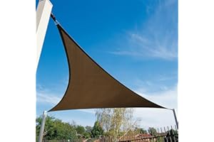 Amagenix Curved Sun Shade Sails Canopy, Brown Outdoor Shade Canopy 8'X8'X8' 95% UV Block Breathable Canopy for Outdoor Patio Garden Backyard (We Make Custom Size)