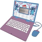 Lexibook, Disney Stitch Educational Laptop for Kids, JC598Di2 | English/Spanish, 124 activities, Writing, Maths, Logic, Music