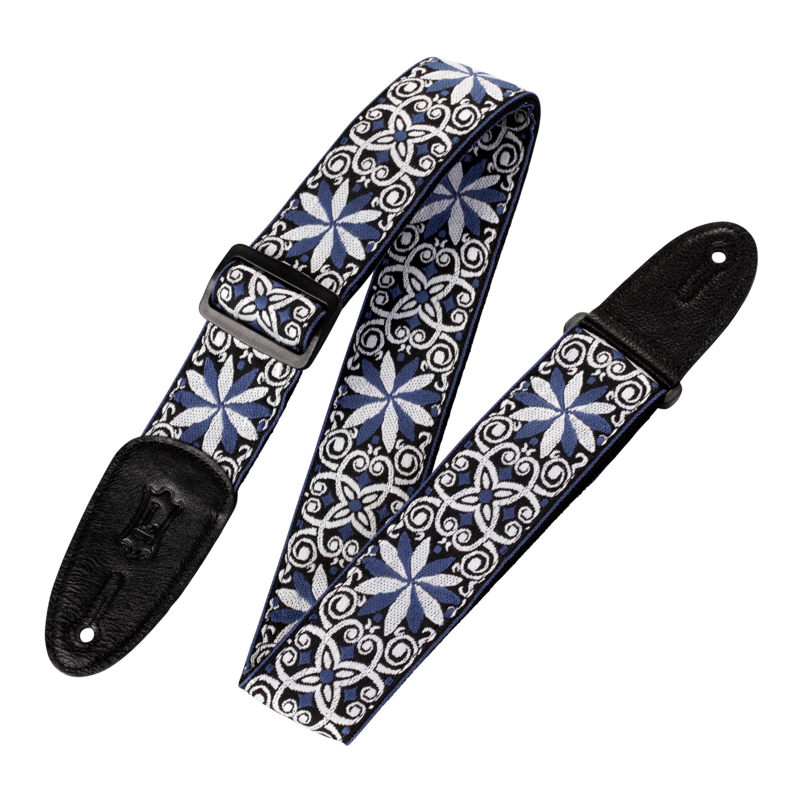 Levy's M8HT-10 2 inch Style 10 60's Style Hootenanny Jacquard Weave Guitar Straps with Leather Back