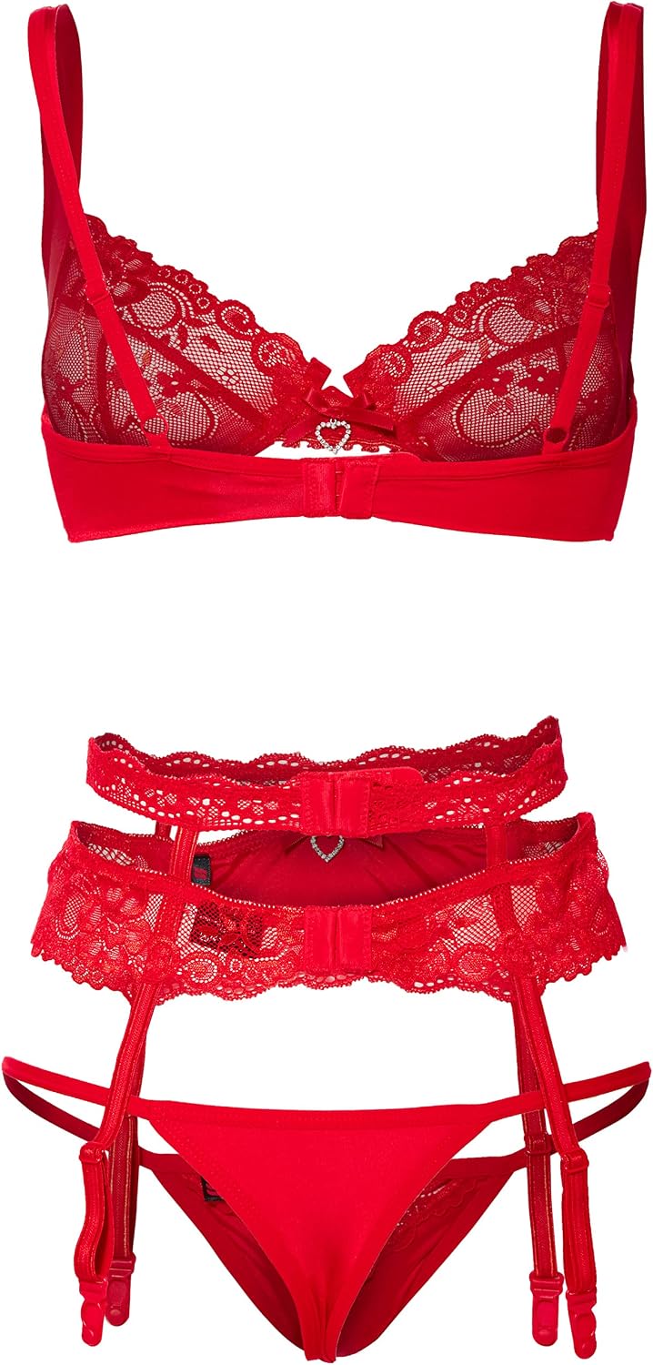 Obsessive Heartina Set of 3, Small, Red, Rouge S/M - Image 3