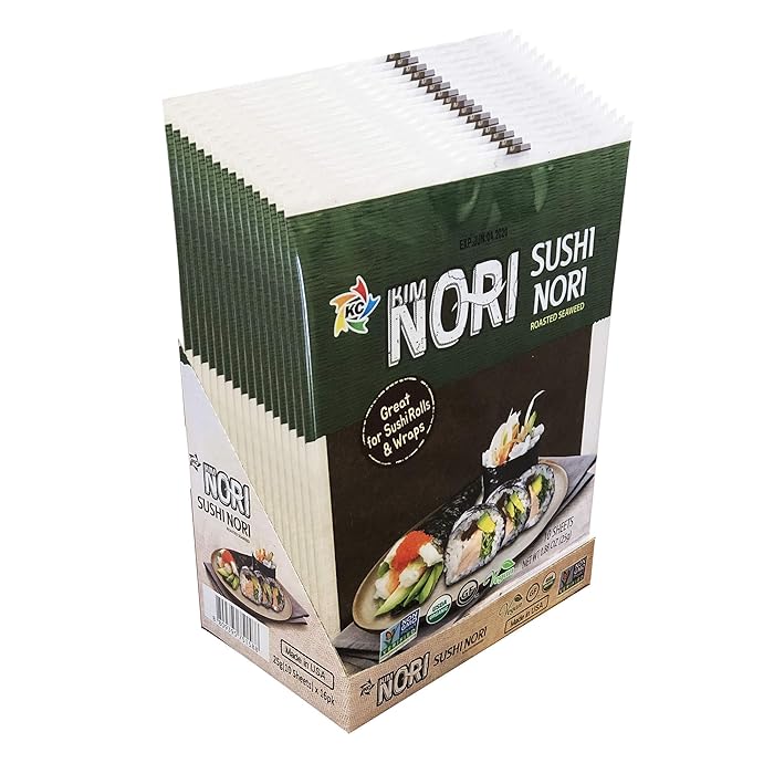 Buy KIMNORI Sushi Nori Seaweed Sheets 160 Full Size USDA Organic Yaki