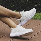 Feethit Women Trainers Casual Sneakers Lightweight Breathable White 5.5 view 2