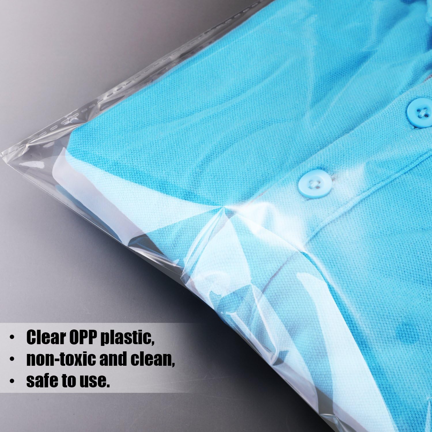 Clear Apparel Bags Self Seal Plastic Bags Adhesive Bags for T-shirt and Clothes (100 Pieces) : Office Products