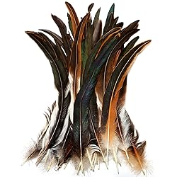 THARAHT 20PCS Rooster Coque Tail Feathers Bulk