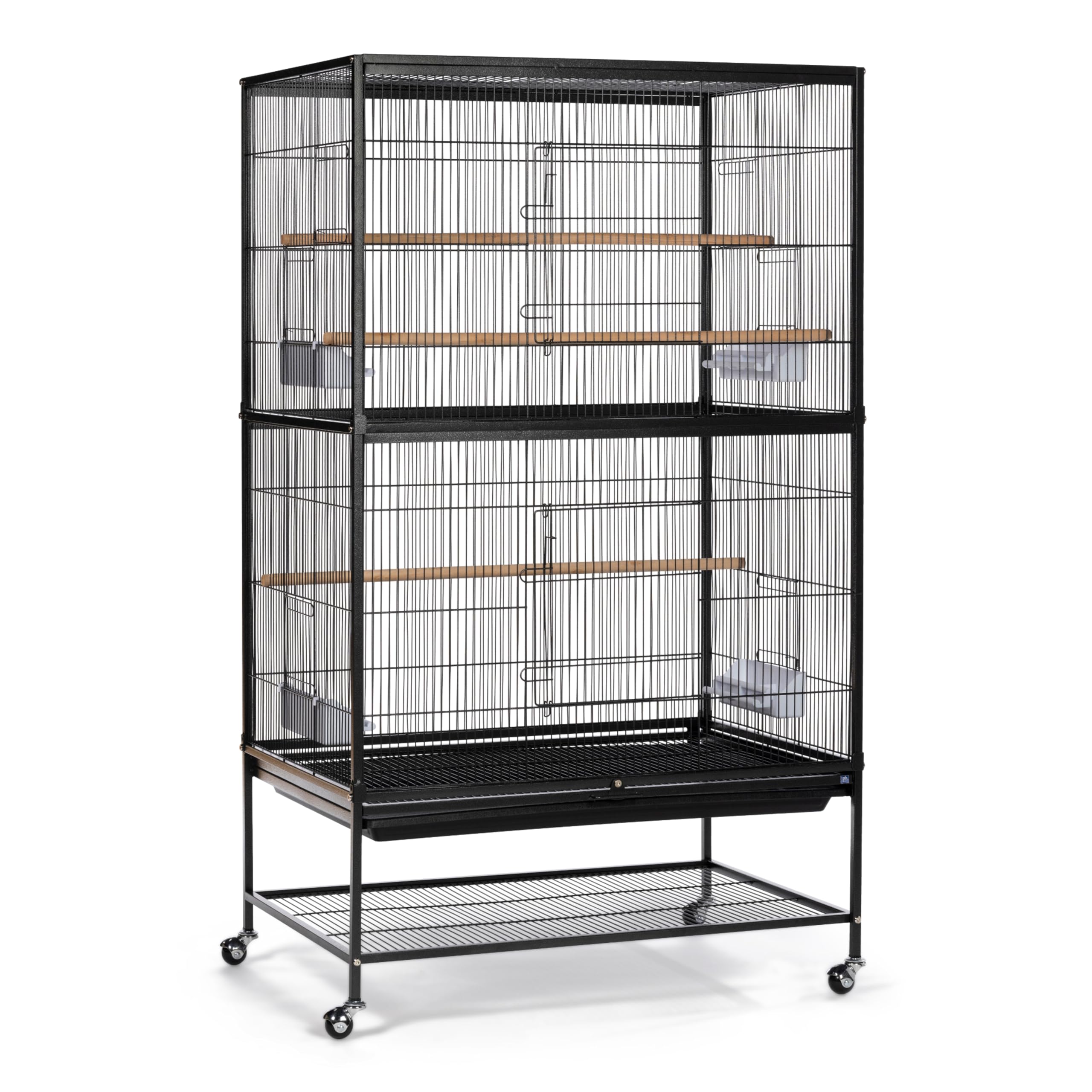 Prevue Pet Products Wrought Iron Flight Cage with Stand F040 Black Bird Cage, 31-Inch by 20-1/2-Inch by 53-Inch