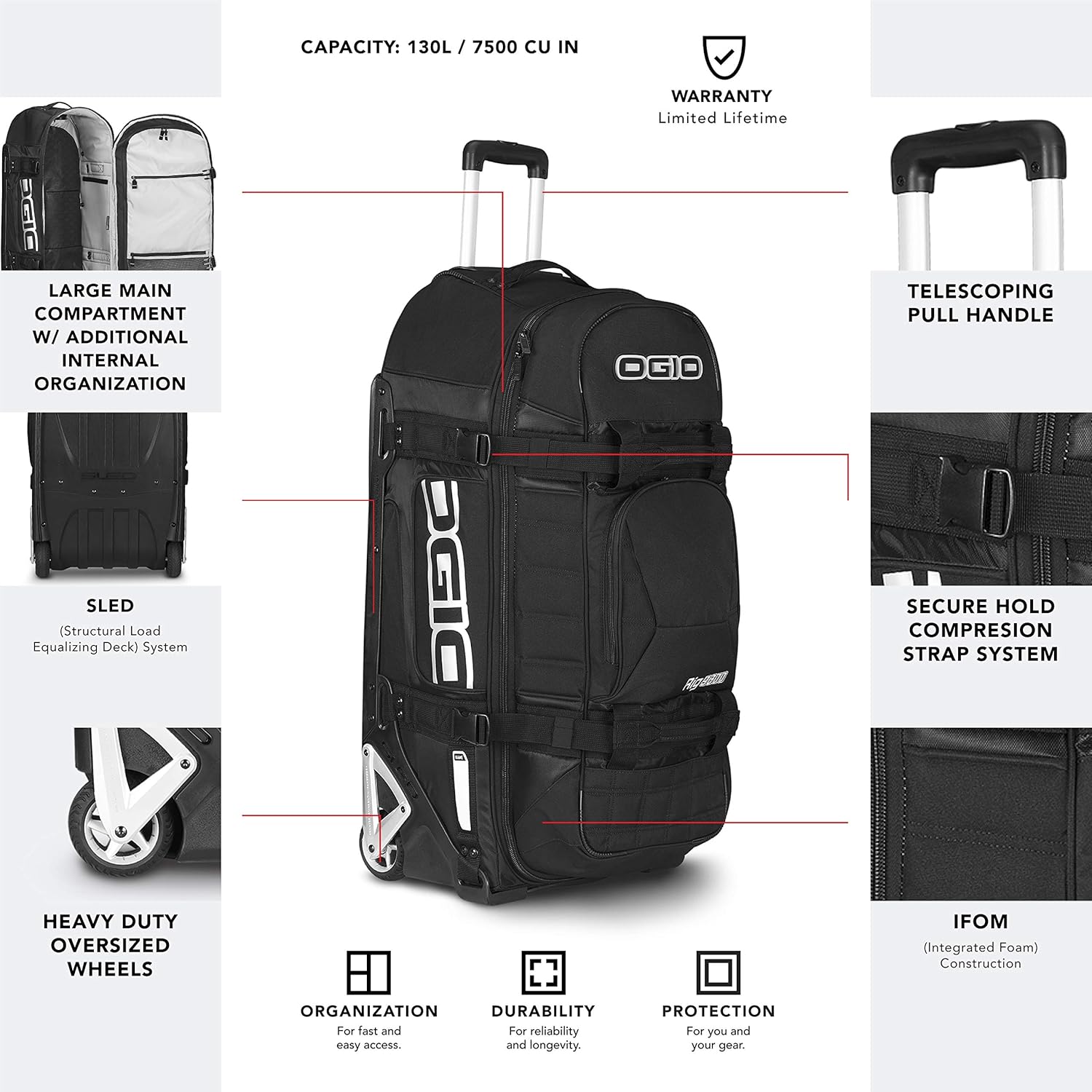 OGIO Rig 9800 Gear Bag (Stealth) : Ogio Luggage : Clothing