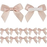 AIMUDI Rose Gold Satin Ribbon Bows 2" Self Adhesive Satin Bows for Gift Wrapping Premade Ribbon Bows with Double-Sided Tape for Making Crafts Baby Shower Birthday Party Wedding Decorations, 50 PCs