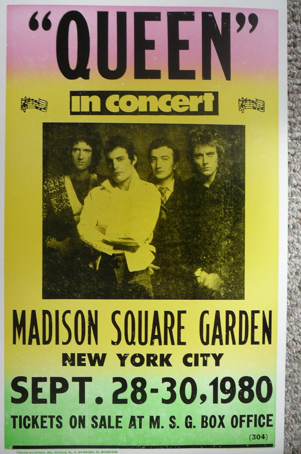 Queen in Concert At Madison Square Garden in NYC Poster