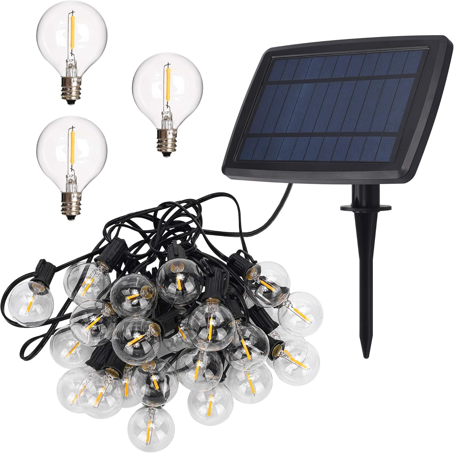 TEKLED® LED Outdoor String Lights, Black