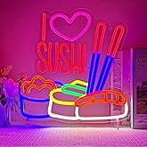 Artlast Love Sushi Neon Sign LED Sushi Signs for Wall Decor Sushi Neon Lights for Japanese Restaurant Kitchen Sushi Shop Bar Supermarkets Party Decoration