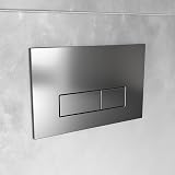 Ideal Standard Oleas Toilet Flush Plate Chrome Matt Dual Flush Pneumatic view 3