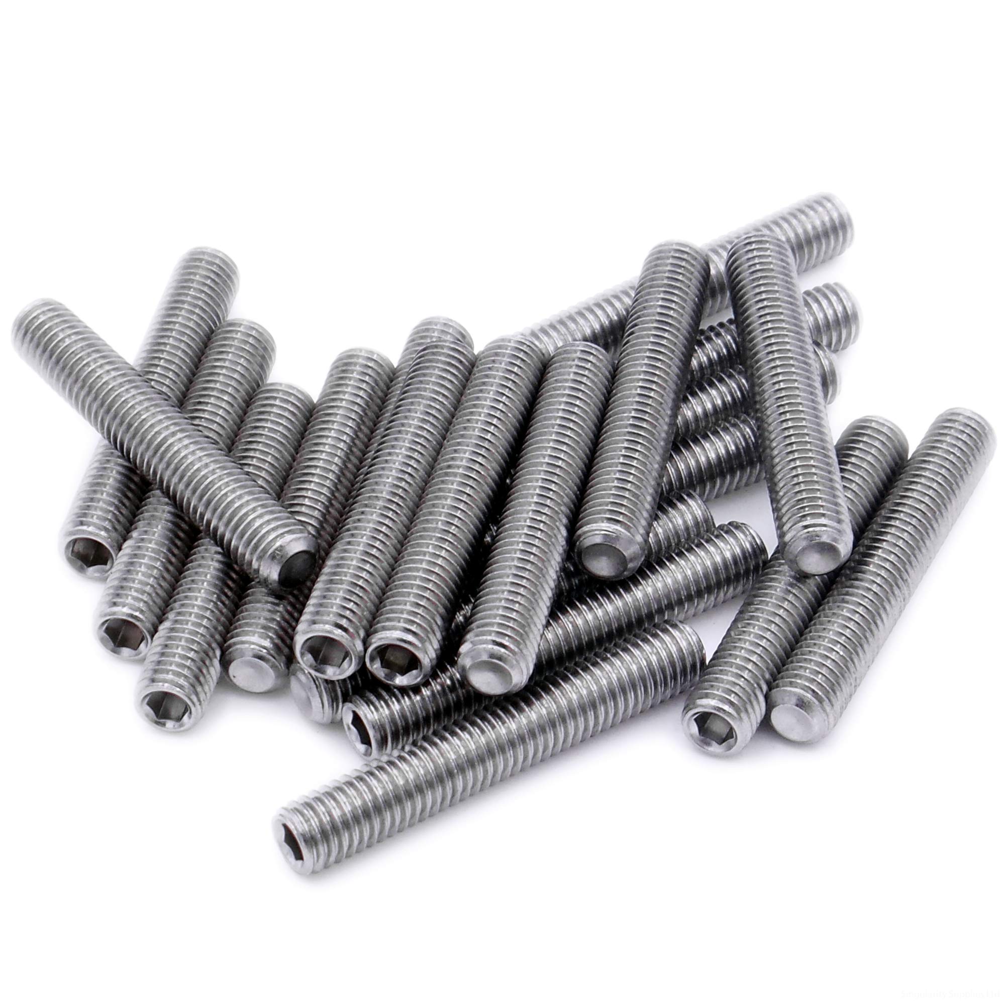 M8 (8mm x 20mm) Hex Socket Grub Screw (Cup Point) - Stainless Steel (A2) (Pack of 20)