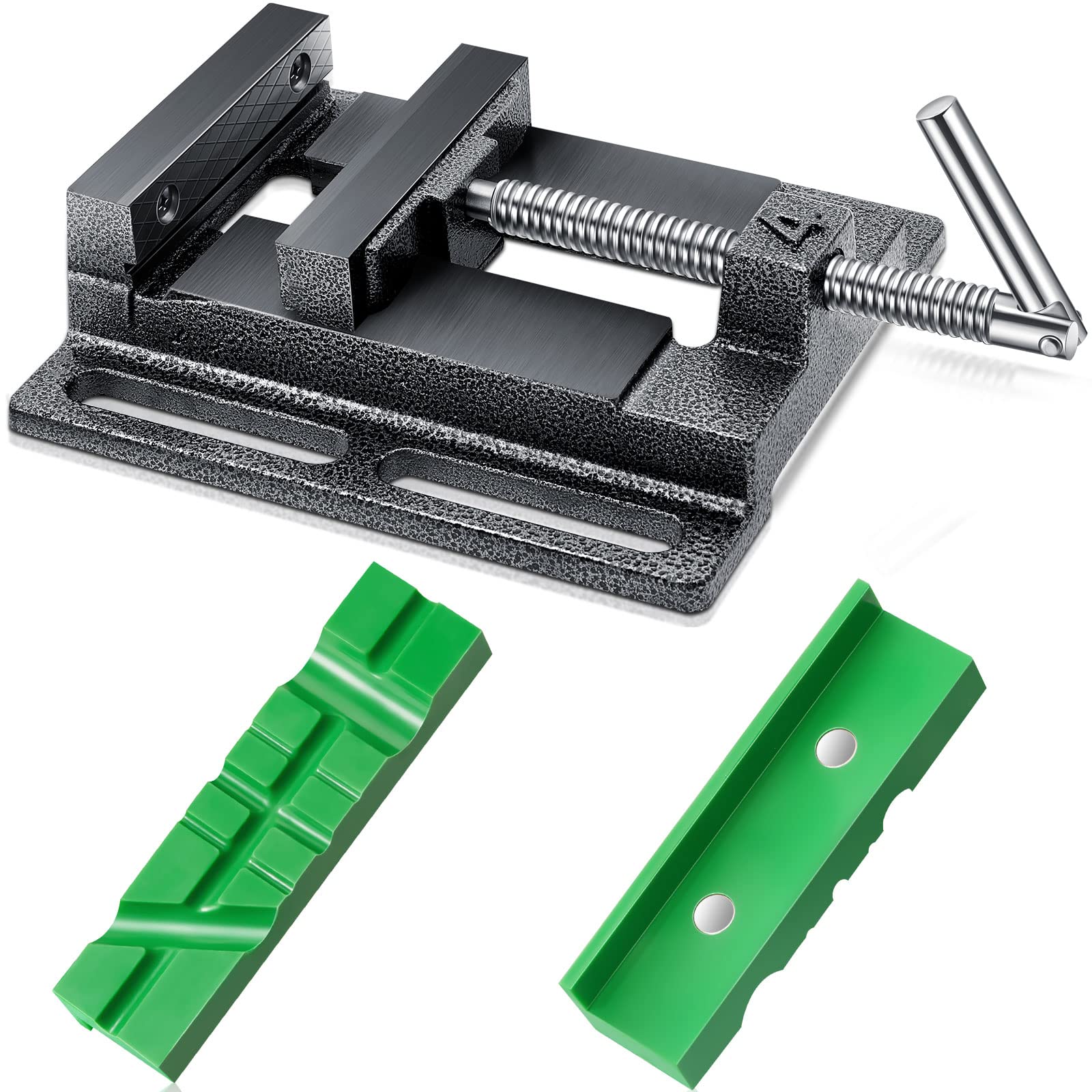 Photo 1 of Tools Drill Press Vise Metal Press Vice Workbench Drill Vise Clamp with 2 Pieces Magnetic Pads Multi Grooved Pads Set for Daily Working Supply