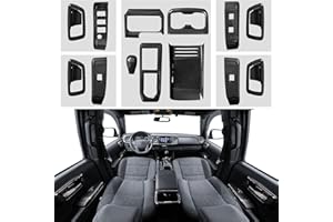 CARLIMEKI Tacoma Interior Modifications, Moulding Cover Trims Custom Fit for Tacoma Gen 3rd (2016-2023) Crew & Double Cab, (Outfit 02, Carbonblack)
