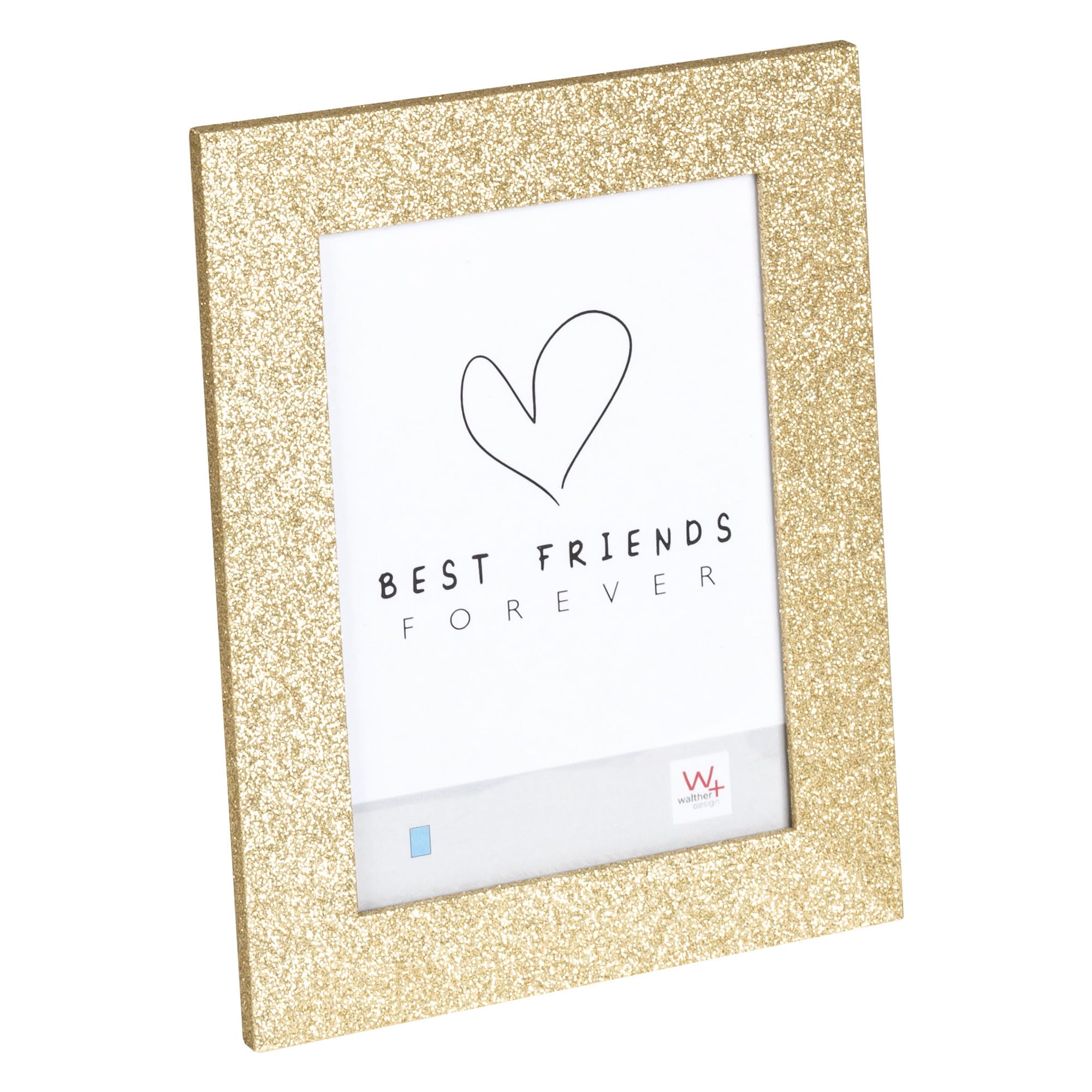 walther design Picture Frame Twinkle 13x18 cm, Gold with Glitter Finish, Portrait Frame, IT318G