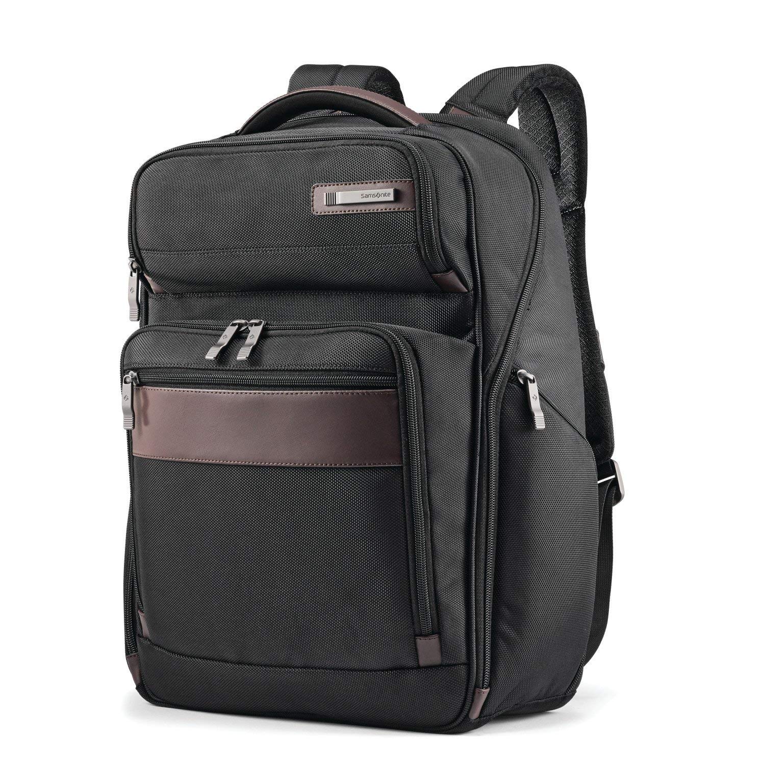 Samsonite Kombi Business Backpack, Black/Brown, 17.5 x 12 x 7-Inch, Kombi Business Backpack
