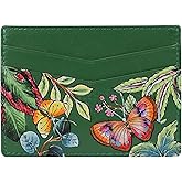 Anuschka Women’s Original Hand-Painted Genuine Leather Credit Card Case - Dancing Leaves