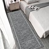 Homcomodar Runner Rug 65x240cm Grey Non Slip Washable Hallway Rug view 5