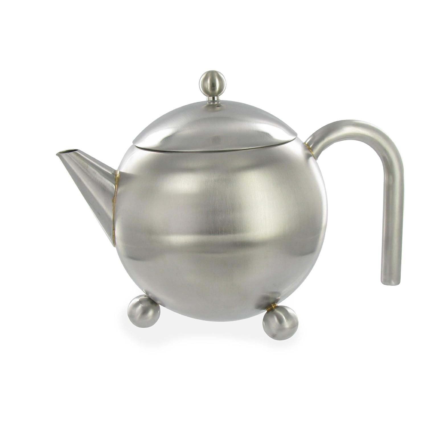G&H Tea Services Henley 27Ounce Stainless Steel Loose Teapot Matte