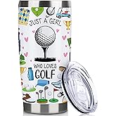 Subvise 20 oz Stainless Steel Tumbler for Golf Lovers on Birthday or Christmas