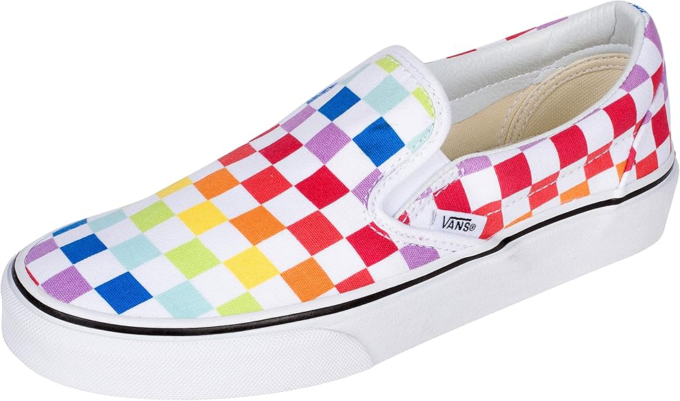 Amazon Vans ユニ スリップオン レインボー チェックス スケートシューズ スニーカー Us サイズ 6 Women 4 5 Men Vans バンズ スニーカー