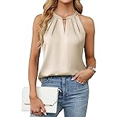 Blooming Jelly Womens Summer Tank Tops Satin Business Dressy Casual Blouses Sleeveless Halter Trendy Work Shirts 2026