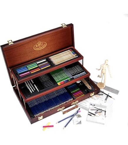 Amazon.com: Royal & Langnickel Sketching Wood Box Set RSET-SKET3000