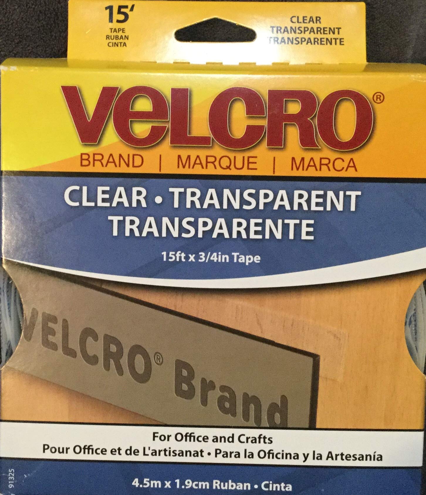 Photo 1 of Velcro Velcro Tape 3/4" X 15' Sticky Back Clear Boxed