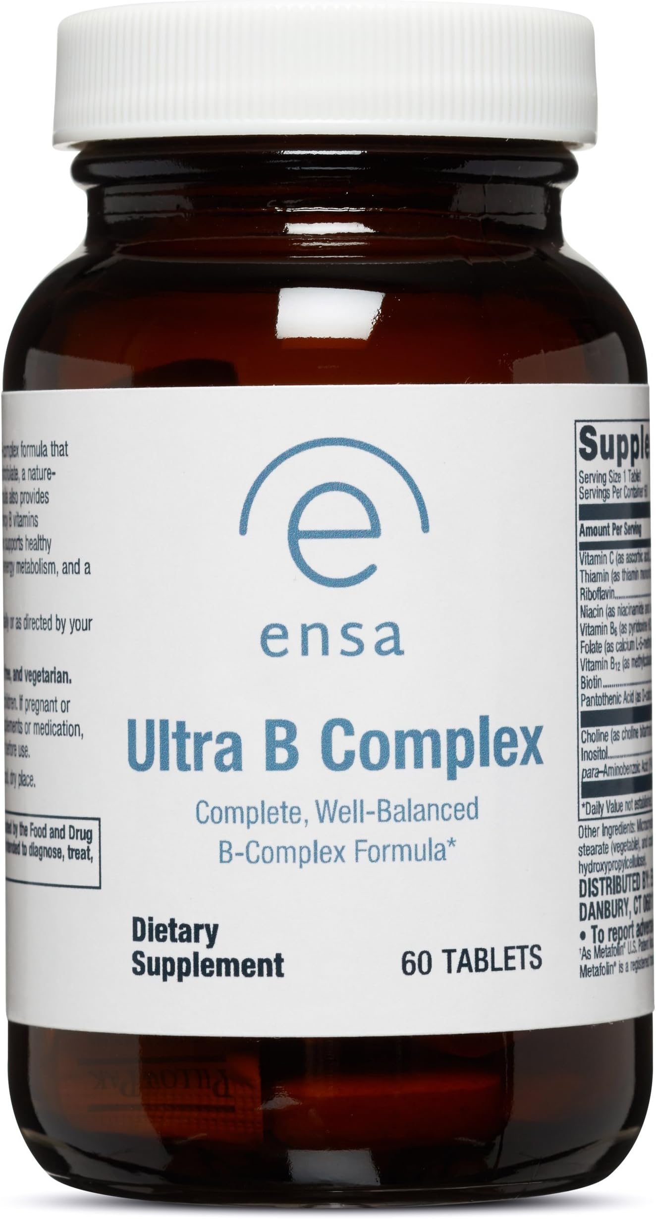 B Complex with Methylated B12 & Folate (MTHF) - Best Vitamins for Energy, Stress & Anxiety. Natural Metabolism Booster. Gluten Free. Triple GMP Rated. Made in USA. One a Day - 60 Vegetarian Tablets.