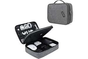 Electronic Organizer, Bagsmart Large Travel Cable Organizer, Tech Cable Bag, Electronics Accessories Case, Cord Storage Bag f