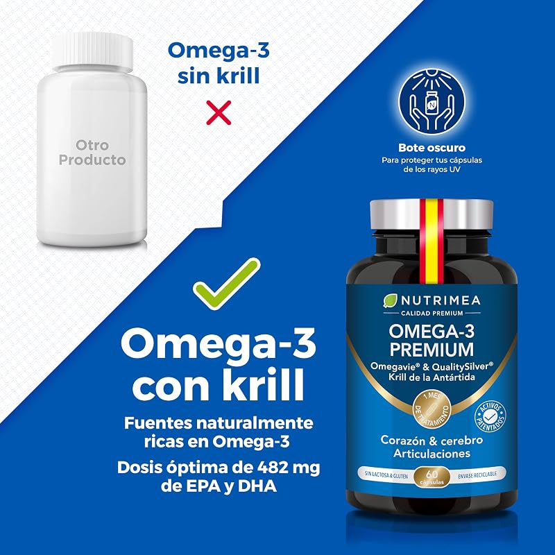 Omega 3 e krill antártico | Patente Omegavie® | 60 Cápsulas
