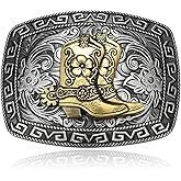KOORASY Western Cowboy Belt Buckle for Men Women, Horse Belt Buckle American Religious Belt Buckles Jeans Accessory