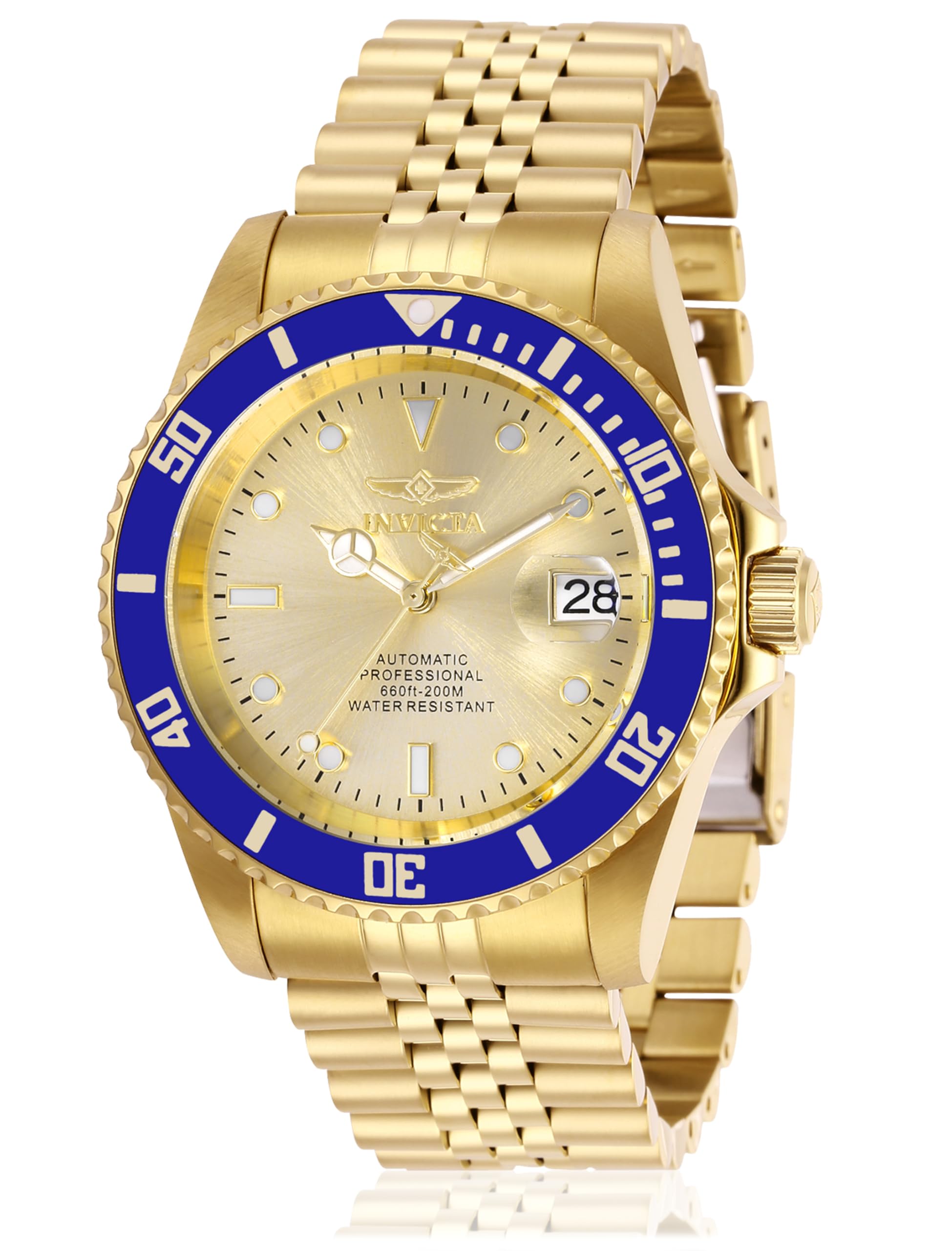 Invicta Pro Diver 29185 Men's Watch - Waterproof - Analogue - Automatic Movement - stainless steel with gold dial - 42mm — image 1