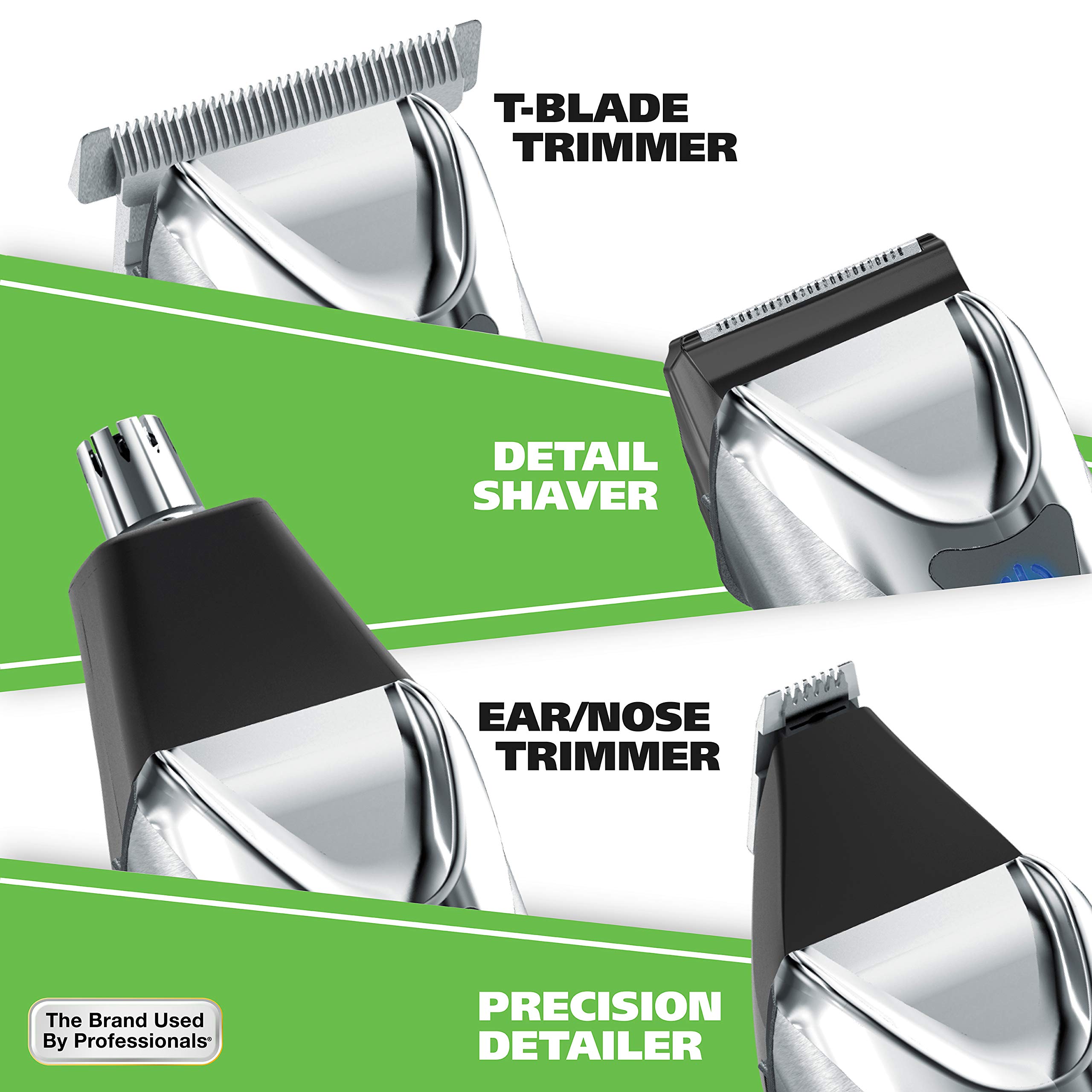 Wahl Stainless Steel Lithium Ion+ Beard and Nose Trimmer for Men, Hair