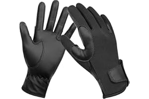 ChinFun Kids Leather Insulated Horse Riding Gloves Breathable Children Equestrian Gloves Anti-Slipping Horseback Mitts