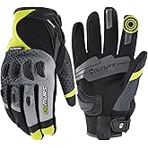 Oumurs Motorcycle Gloves for Men, Touchscreen Cycling Gloves for Outdoor Sports On-Road/Off-Road/Mountain Motorcycle Motorcross Motorbike Dirt Bike Bicycle Racing ATV UTV