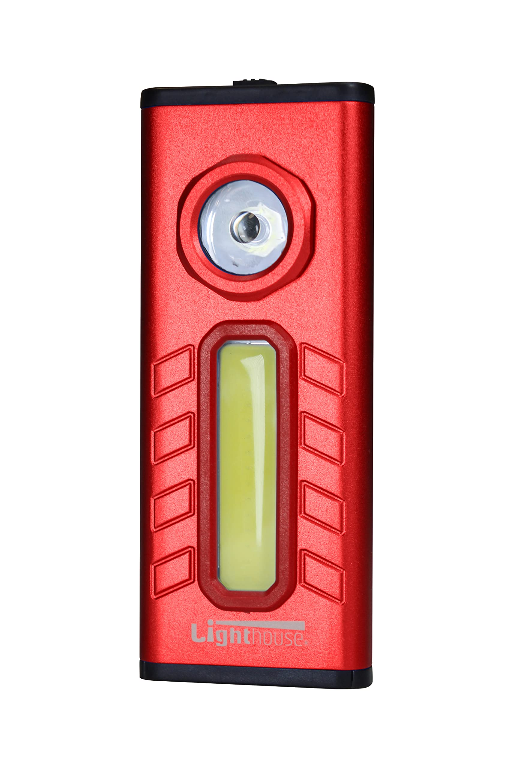 Lighthouse Torches L/HEM5RED LED RED Mini Lamp - Dimmable Spotlight (250Lm) and Floodlight (500Lm) - 3xAAA Included