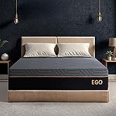 EGOHOME 12 Inch Queen Mattress, Copper Gel Cooling Memory Foam for Back Pain Relief, Therapeutic Bed in a Box, Foam Made in USA, CertiPUR-US Certified, 60x80x12 Black