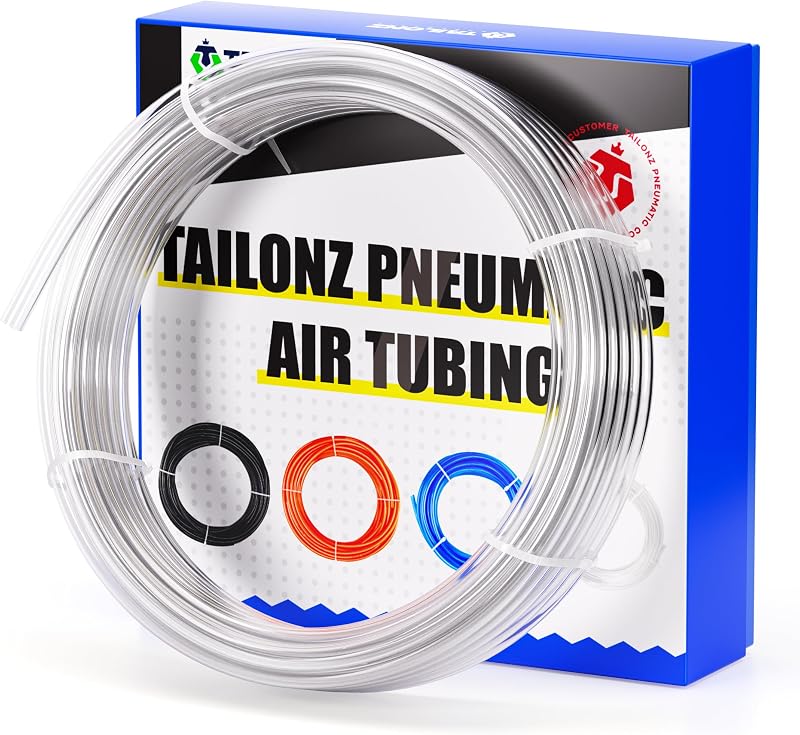 Tailonz Pneumatic 4mm OD PU Air Tubing 10m High Flex Elastic 1 MPa