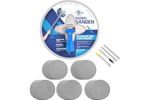9 Inch Radial Sander for Drywall & Home Improvement Renovations, Ideal for All Home Projects - Includes 25pcs Wall Sanding Di