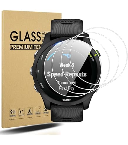 Orzero 3-Pack Tempered Glass Screen Protector For Garmin Forerunner 255 & 255 Music 46mm